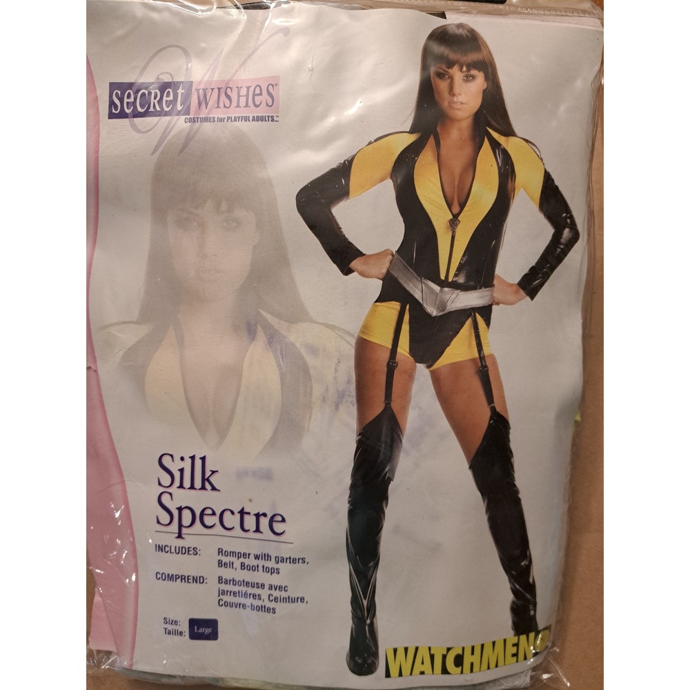 Rubies Secret Wishes Watchmen Silk Spectre Costume Romper Set Large 10-14 889100